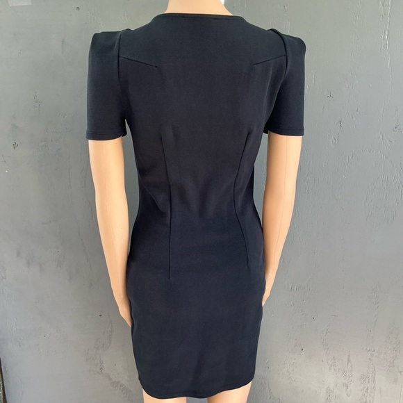 Zara Black Mini Dress with Short Sleeves - Picture 4 of 8